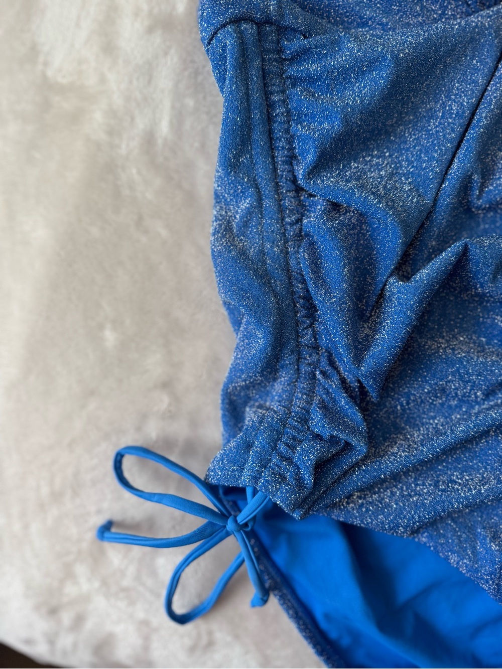 Sparkle Loop Strap Ruched On Piece - Picture 7 of 11